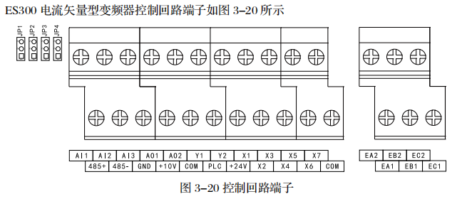 通用变频器调速及启停控制-国产变频器德瑞斯-控制回路端子